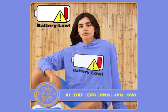 Battery Low Funny Tired Exhausted Quote Review for Real Embroidery Projects