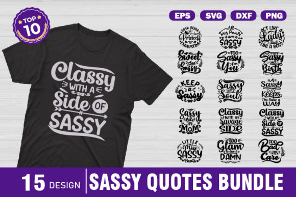 Sassy Quote Bundle: A Bold Embroidery Design for Confident Creations